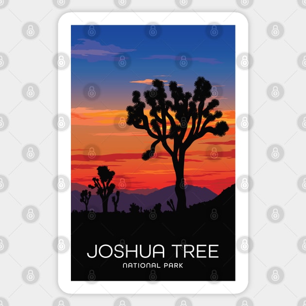 Joshua Tree National Park at Sunset Sticker by staceycreek